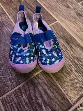 Kids' Purple & Navy Seahorse Slip-On Water Shoes